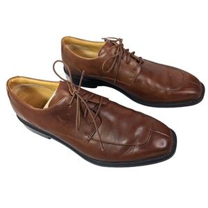 Rockport Dress Shoes Men's‎ Size 10M Brown Oxford Leather Bicycle Toe Lace Up